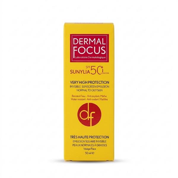 DERMAL FOCUS امولوسیون کرم ضد آفتاب سانیلیا بی رنگ SPF 50
