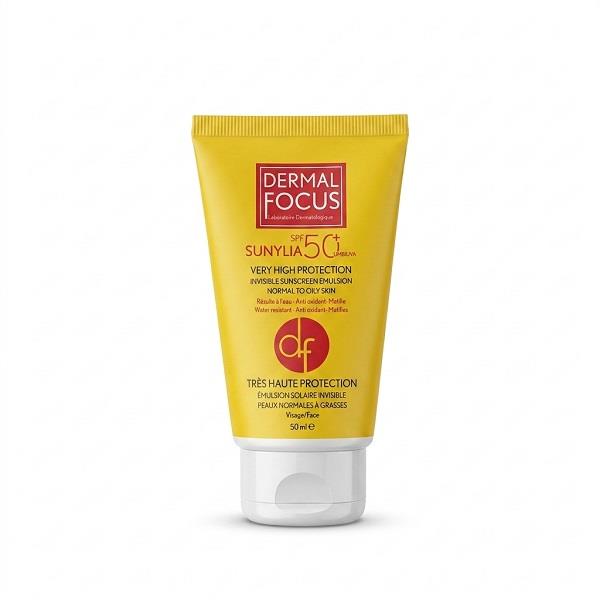 DERMAL FOCUS امولوسیون کرم ضد آفتاب سانیلیا بی رنگ SPF 50