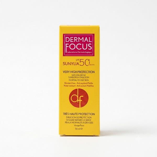 DERMAL FOCUS امولوسیون کرم ضد آفتاب سانیلیا بژ طبیعی SPF 50